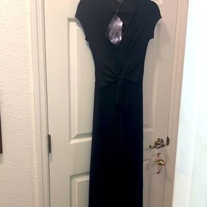 IMAN Faux Wrap High-Low Maxi Dress